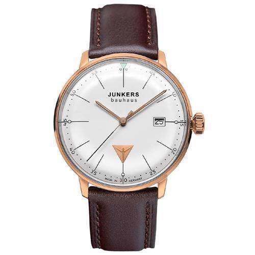 Image of Junkers Bauhaus rosaforgyldt Ronda 515 Swiss made quartz urværk Herre ur, model 6074-1